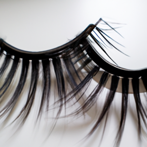 A close-up of a pair of false eyelashes with a strong magnetic pull.